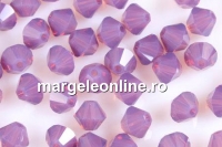 Swarovski, margele bicone, cyclamen opal, 4mm - x20