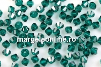 Swarovski, margele bicone, emerald, 4mm - x20