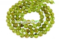 Peridot natural, round, 5mm