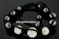 Shamballa Bracelet with crystal beads 3 - x1