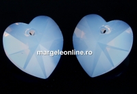 Swarovski, pandantiv inima, air blue opal, 10mm - x2