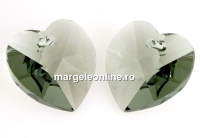 Swarovski, pandantiv inima, black diamond, 18mm - x1