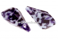 Swarovski, pandantiv picatura poligon, mozaic purple, 21mm - x1