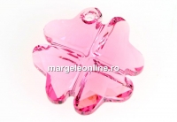 Swarovski, pandantiv trifoi, light rose, 19mm - x1