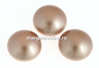 Swarovski, cabochon perla cristal, powder almond, 6mm - x2