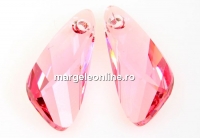 Swarovski, pandantiv aripa, light rose, 23mm - x1