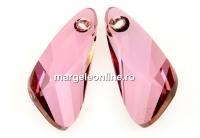 Swarovski, pandantiv aripa, antique pink, 27mm - x1