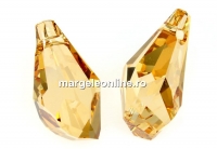 Swarovski, pandantiv picatura poligon, golden shadow, 13mm - x1