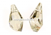 Swarovski, pandantiv picatura poligon, silver shade, 13mm - x1