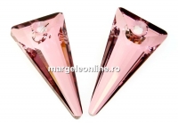 Swarovski, pandantiv spike, antique pink, 28mm - x1