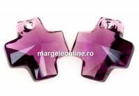 Swarovski, pandantiv Cross, amethyst, 20mm - x1