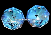 Swarovski, pandantiv octogon, blue aurore boreale, 24mm - x1