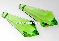 Swarovski,  faceted drop pendant, light peridot, 38mm - x1