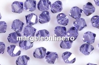 Swarovski, margele bicone, tanzanite, 2.5mm - x20