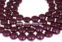 Perle Swarovski disc, blackberry, 14mm - x4