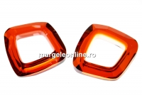 Swarovski, pandantiv cosmic square, red magma, 14mm - x1