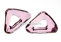 Swarovski, pandantiv cosmic triangle, antique pink, 14mm - x1