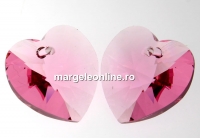 Swarovski, pandantiv inima, light rose, 10mm - x2