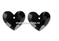 Swarovski, pandantiv inima Truly in love, jet, 18mm - x1