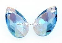 Swarovski, pandantiv picatura, aquamarine shimmer, 16mm - x1