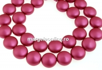 Perle Swarovski disc, mulberry pink pearl, 10mm - x10