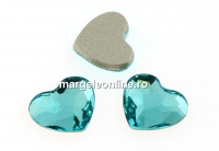 Swarovski, cabochon inima, light turquoise, 3.6mm - x4