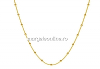 Chain, with balls, gold plated 925 silver, 45cm - x1