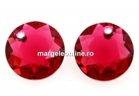 Swarovski, pandantiv chaton, scarlet, 14mm - x1