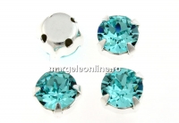 Swarovski, chaton montees light turquoise, 6mm - x10