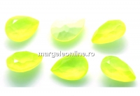 Ideal crystals, fancy drop, neon yellow, 10x7mm - x4