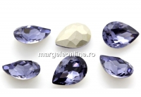 Ideal crystals, fancy drop, smoked tanzanite, 14x10mm - x2