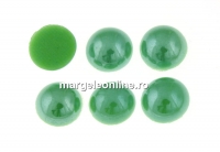 Ideal crystals, cabochon, light green, 8.5mm - x2