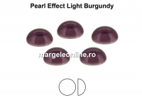 Preciosa, crystal pearl cabochon, light burgundy, 4mm - x4