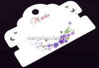 Cardboard for bracelets, Purple, 10x6.5cm- x20