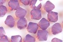 Swarovski, margele bicone, cyclamen opal, 6mm - x10