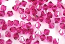 Swarovski, margele bicone, fuchsia, 6mm - x10