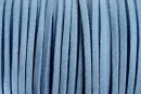 Snur faux suede, bleu, 3mm - x5m
