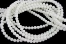 White agate, round, 3mm