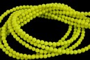 Lime yellow agate, round, 3mm