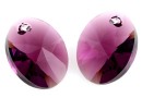 Swarovski, pandantiv oval, amethyst, 10mm - x1