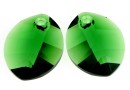 Swarovski, pandantiv frunza, dark moss green, 23mm - x1