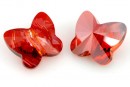 Swarovski, margele fluture, red magma, 8mm - x2