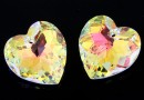 Swarovski, pandantiv inima, aurore boreale, 18mm - x1