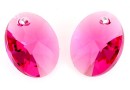 Swarovski, pandantiv oval, rose, 18mm - x1