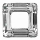 Swarovski, pandantiv square ring, crystal clear, 14mm - x1