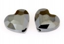 Swarovski, margele inima, silver night 2x, 8mm - x2