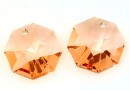 Swarovski, pandantiv octogon, light peach, 14mm - x1