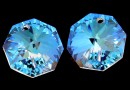 Swarovski, pandantiv octogon, blue aurore boreale, 14mm - x1