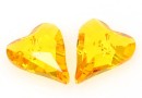 Swarovski, pandantiv inima Wild heart, sunflower, 17mm - x1