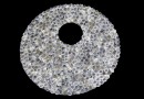 Swarovski, fine rocks pendant, silver shade matte, 40mm - x1